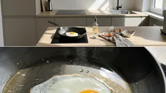 Mit ein paar Tropfen Essig wird das Spiegelei überraschend ordentlich